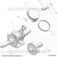 ENGINE, VILEBREQUIN, PISTON AND BALANCE SHAFT