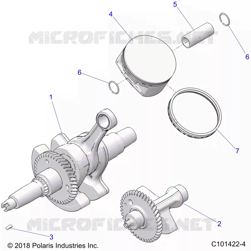 ENGINE, VILEBREQUIN, PISTON AND BALANCE SHAFT