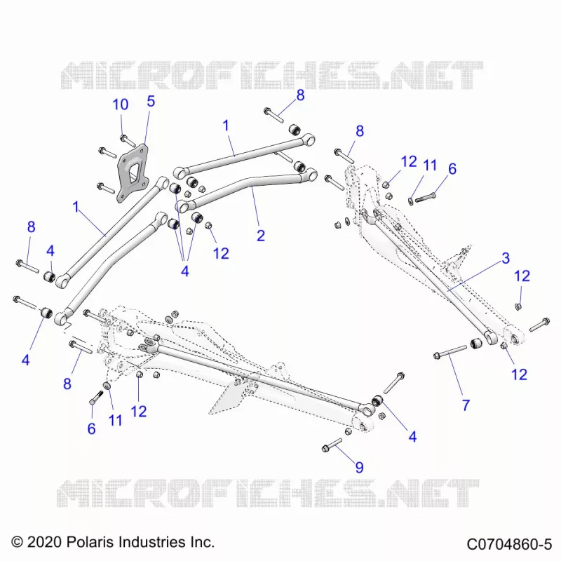 SUSPENSION ARRIERE TRAILING ARMS MOUNTING