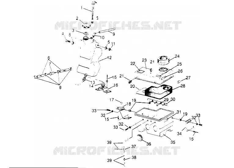 RESERVOIR D'HUILE / BOITE A AIR 440 0952760, 440 SKS 0952560,  and EUROPEAN 440 (4929032903C005)