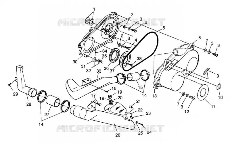 COUVERCLE D'EMBRAYAGE XPLORER 400L W969140 (4935983598C004)