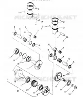 PISTON ET VILEBREQUIN 500 CARB 0952764 (4929192919C008)