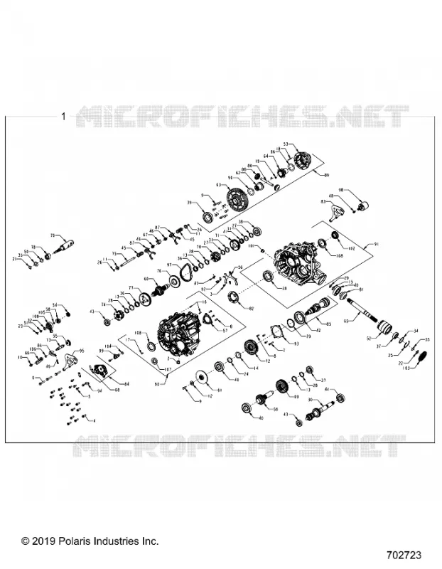 SYSTÃˆME DE TRANSMISSION, MAIN GEARCASE INTERNALS