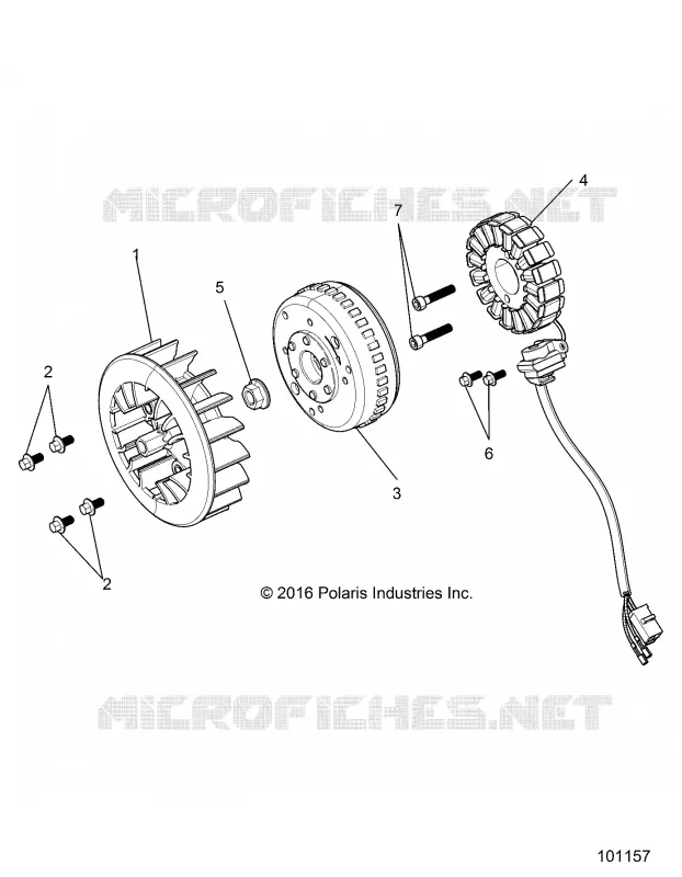 ENGINE, STATOR AND FLYROUE