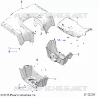HABITACLE ARRIERE, SEAT AND FOOTWELLS