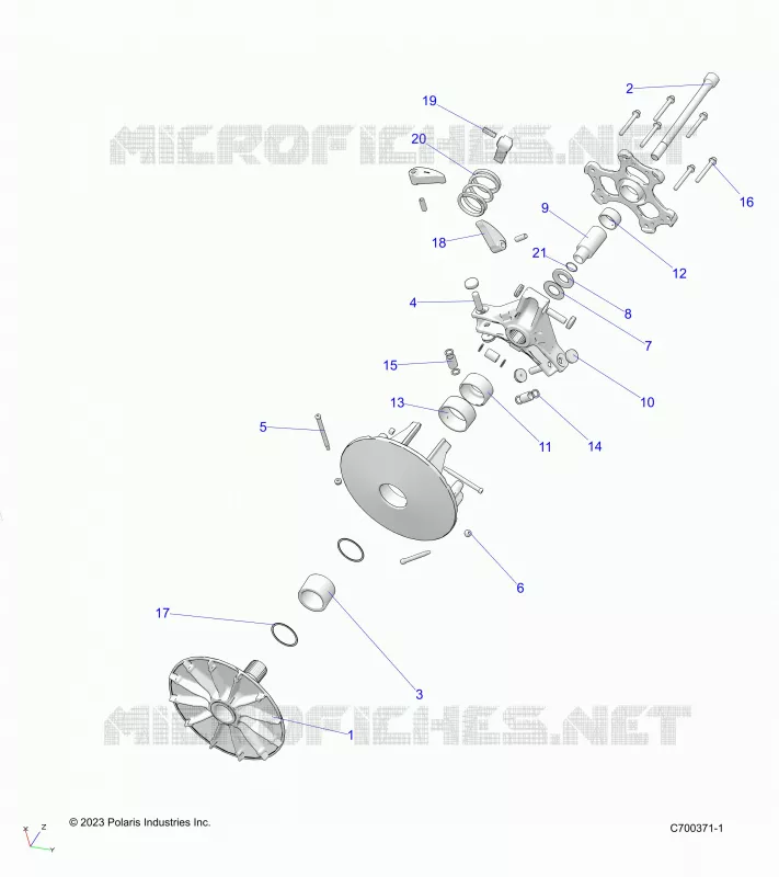 SYSTÃˆME DE TRANSMISSION, PRIMARY CLUTCH
