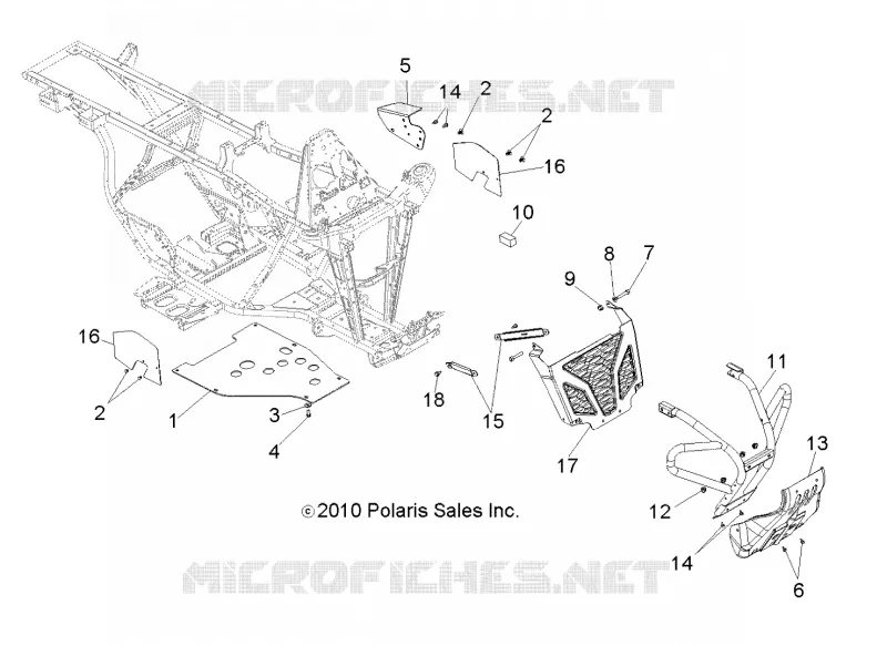 CHASSIS, FRONT PARE CHOCS