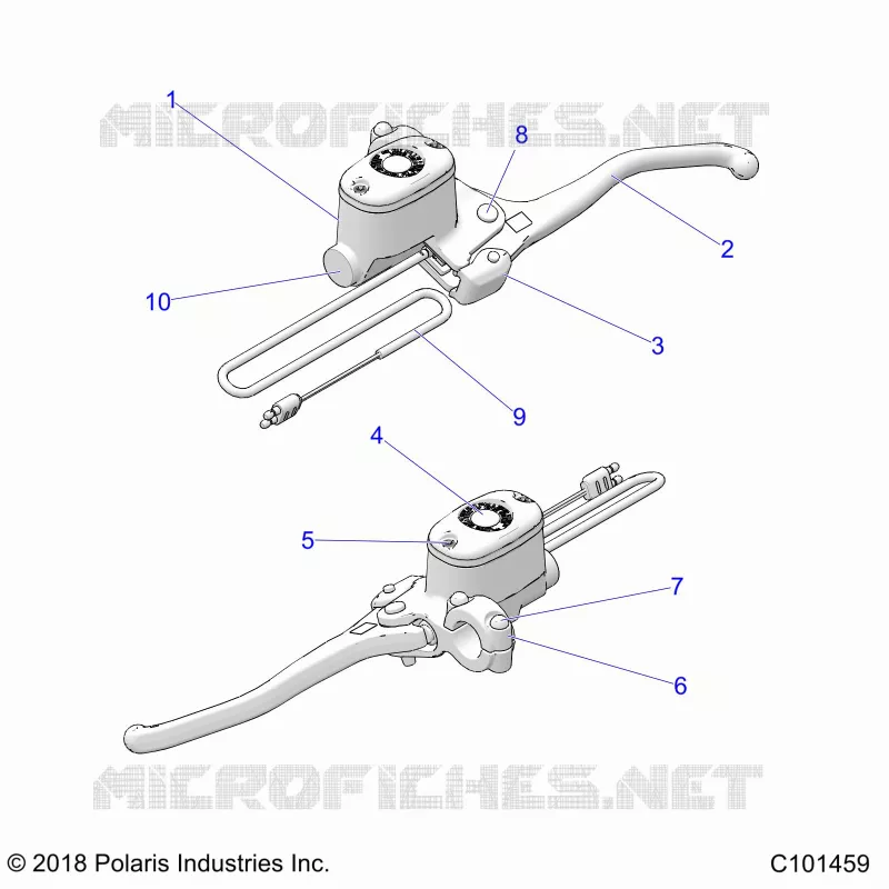 FREIN AVANT BRAKE LEVER AND MASTER CYLINDER