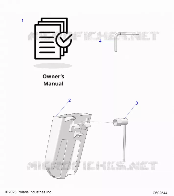 REFERENCES, TOOLS, BELT HOLDER, AND MANUEL DU PROPRIETAIRE