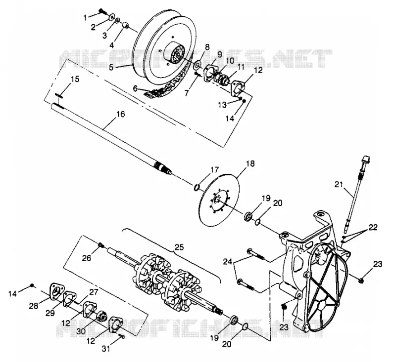SYSTÈME DE TRANSMISSION TRAIL RMK 0970961 (4938333833B007)