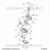 ENGINE, CRANKCASE AND VILEBREQUIN