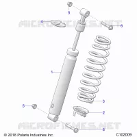 SUSPENSION, AMORTISSEUR AVANT