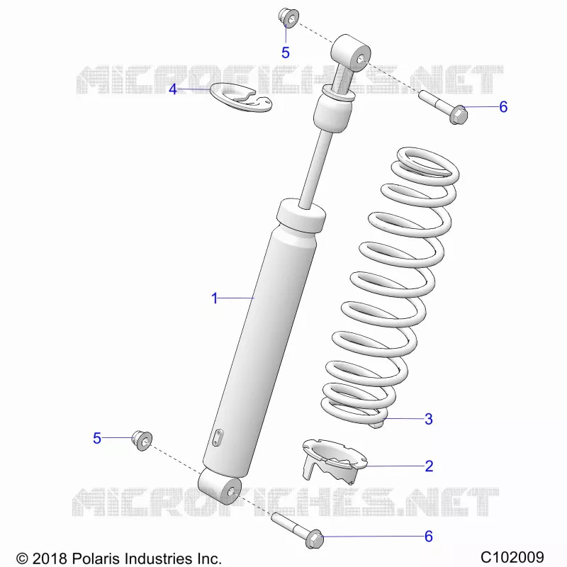 SUSPENSION, AMORTISSEUR AVANT