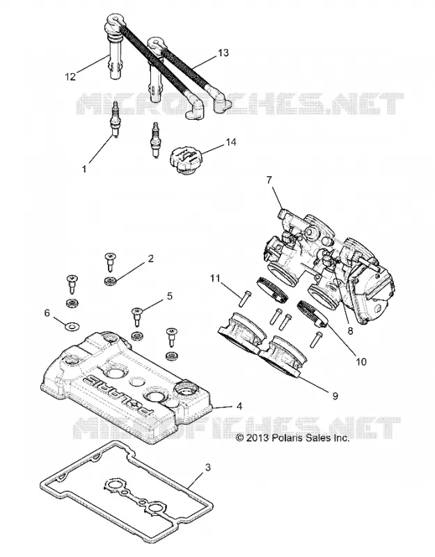 ENGINE, THROTTLE BODY AND COUVERCLE SOUPAPE