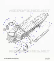 CHASSIS, PROTECTION D'EMBRAYAGE, FOOTRESTS, AND RUNNING BOARDS