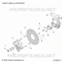 SUSPENSION AVANT HUB, CARRIER, AND BRAKE DISC