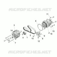 ENGINE, ALTERNATEUR AND COMPRESSOR