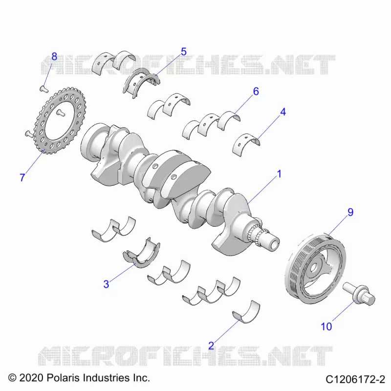 ENGINE, VILEBREQUIN AND BEARINGS