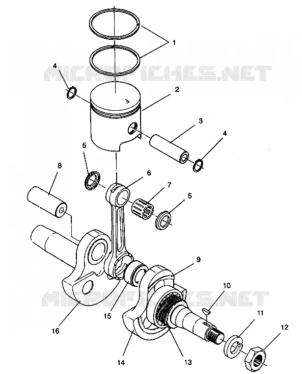 PISTON ET VILEBREQUIN STARLITE 0943427 (4924992499036A)
