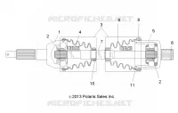 DRIVE TRAIN, TRANSMISSION ARRIERE SHAFT