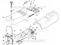 SIEGE ET RESERVOIR 500 INDY 0982764(A)(B) and EUROPEAN 500 INDY E982764A (4942104210A007)