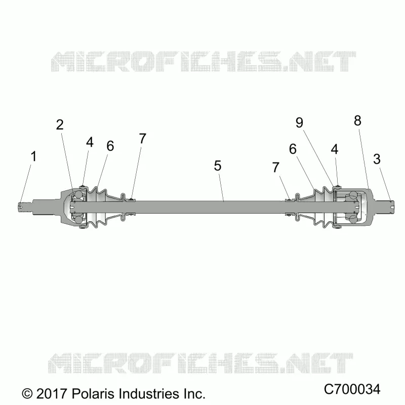 SYSTEME DE TRANSMISSION, FRONT HALF SHAFT