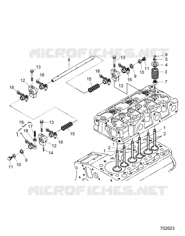 MOTEUR, VALVE AND ROCKER ARM