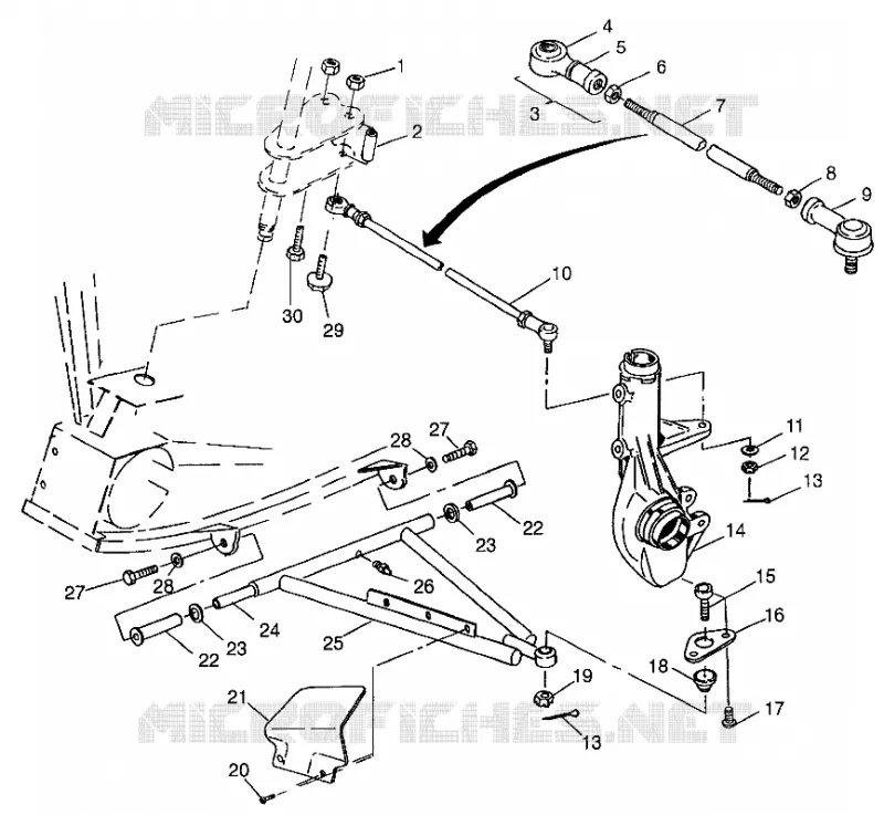 TRIANGLES SUSPENSIONS  Magnum 6X6 W97AE42A and Swedish Magnum 6X6 S97AE42E (4940754075B012)