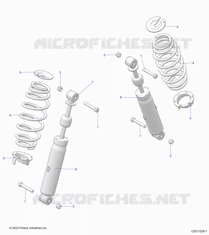 SUSPENSION ARRIERE SHOCK AND MOUNTING