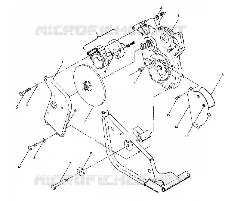 RIGHT HAND GEARCASE   FREIN MOUNTING (4913501350029A)