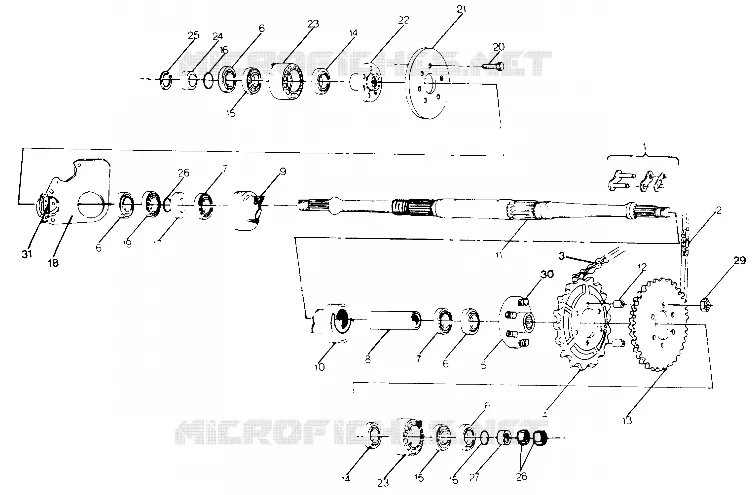 ARBRE DE TRANSMISSION INTERMEDIAIRE SWEDISH 6X6 (4923752375029A)