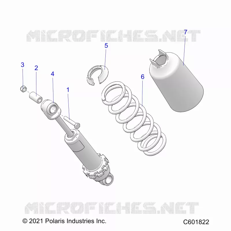 SUSPENSION, AMORTISSEUR AVANT TRACK (7045714)