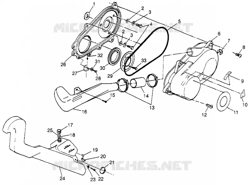 COUVERCLE D'EMBRAYAGE (SPORT) Sport 400L W97BA38C (4940124012C005)