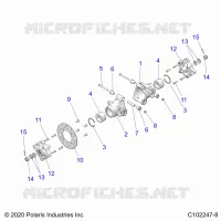 SUSPENSION ARRIERE HUBS, CARRIER AND BRAKE DISC