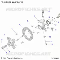 SUSPENSION AVANT HUB, KNUCKLE AND BRAKE DISC