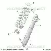 SUSPENSION, REAR SUPPORT AMORTISSEUR 