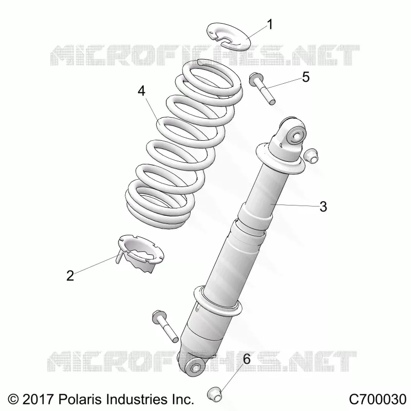 SUSPENSION, REAR SUPPORT AMORTISSEUR 