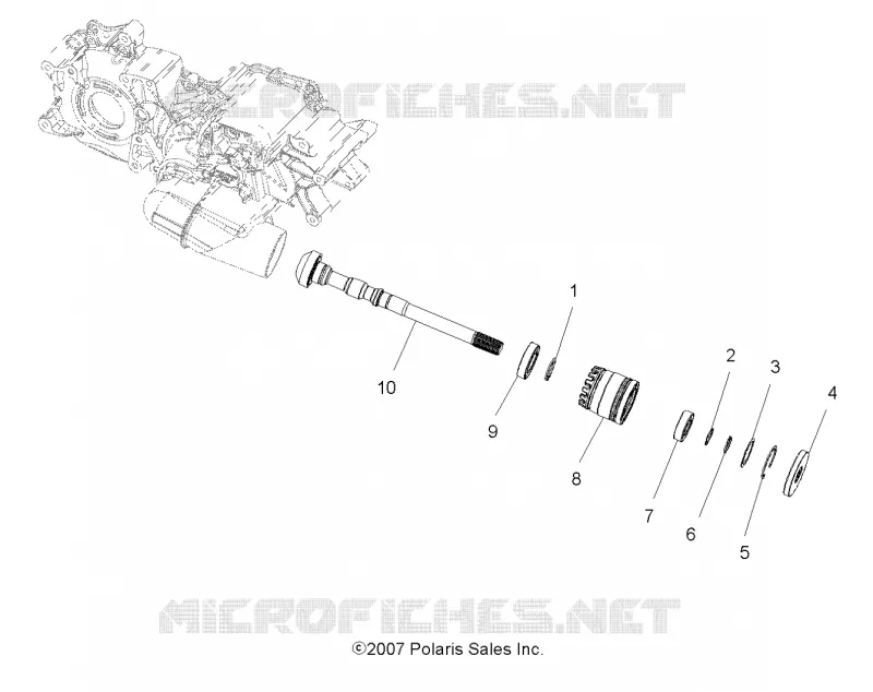 SYSTÈME DE TRANSMISSION, PONT PRINCIPAL OUTPUT SHAFT