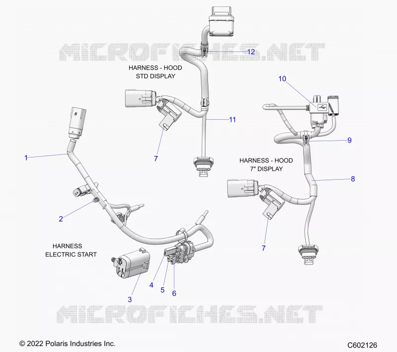 ELECTRICITE, WIRE HARNESS, HOOD, ELECTRIC START