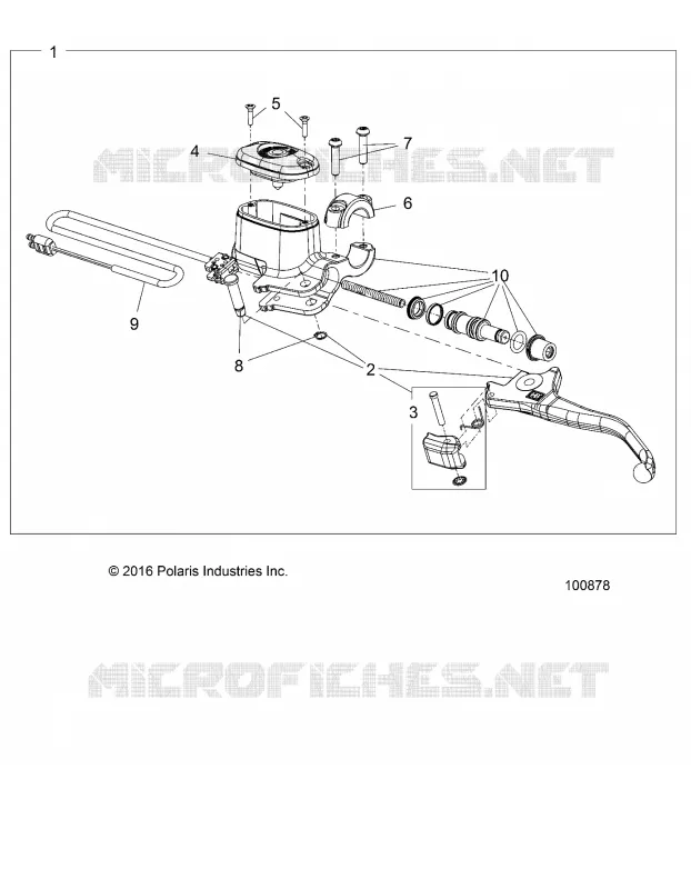 BRAKES, FRONT BRAKE LEVER AND MAITRE CYLINDRE
