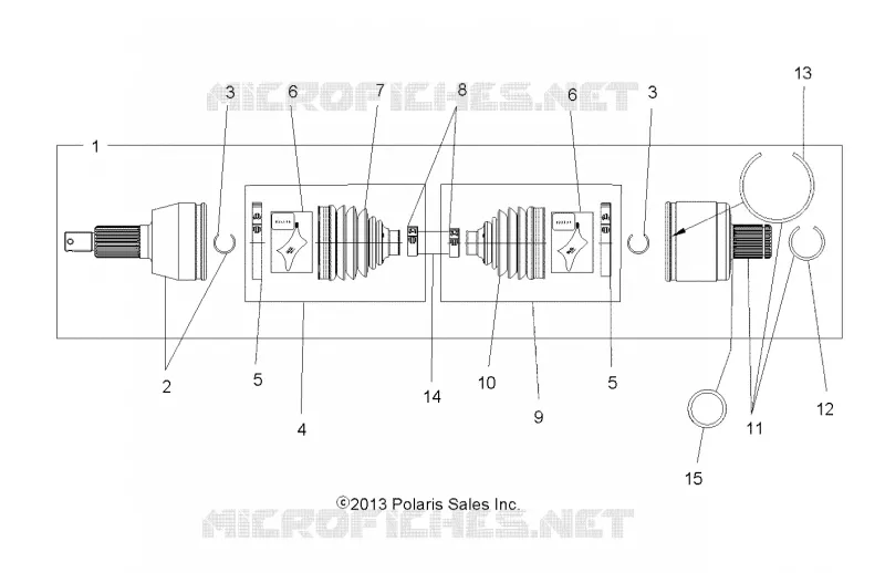 DRIVE TRAIN, DRIVE ARBRE DE TRANSMISSION ARRIERE