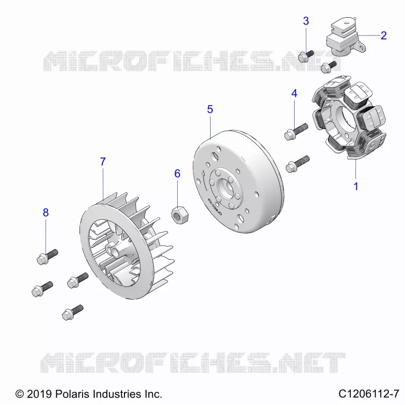 ENGINE, STATOR AND FLYROUE