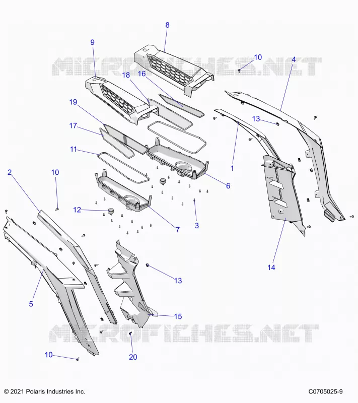 CARROSSERIE ARRIERE FENDERS AND BEZELS-Z24NMC99AM/BM (C0705025-9)