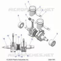 ENGINE, PISTON AND VILEBREQUIN