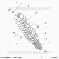 SUSPENSION, REAR SUPPORT AMORTISSEUR 