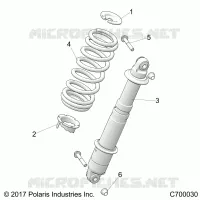 SUSPENSION, REAR SUPPORT AMORTISSEUR 