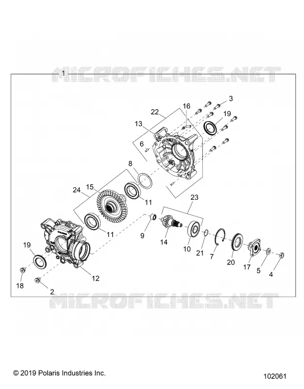 SYSTÃˆME DE TRANSMISSION, REAR GEARCASE INTERNALS