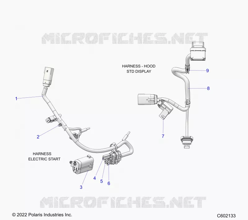 ELECTRICITE, WIRE HARNESS, HOOD, ELEC. START