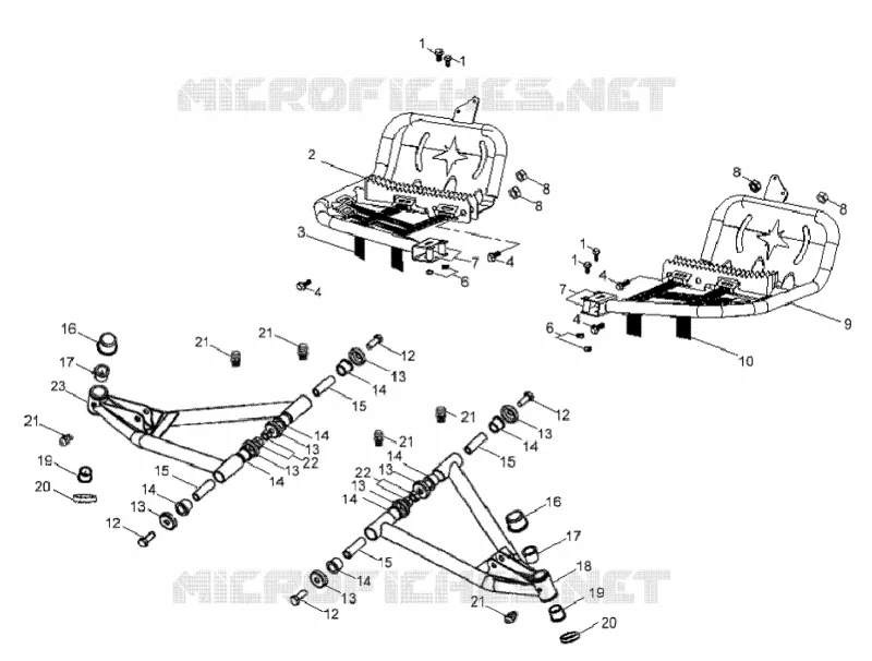 CHASSIS, A-ARM AND REPOSE PIED