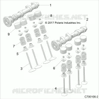MOTEUR, CAM SHAFTS AND VALVES